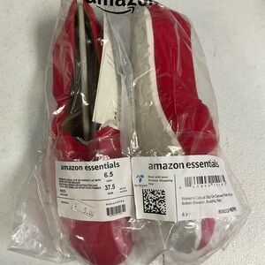 Amazon Essentials Red Canvas Slip-On Shoes